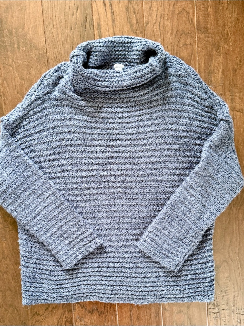 Arie Brand  Cozy Chunky Knit Turtleneck Sweater - Heather Gray